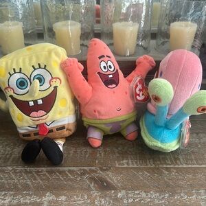 Ty Yellow and Pink Stuffed Animals Set